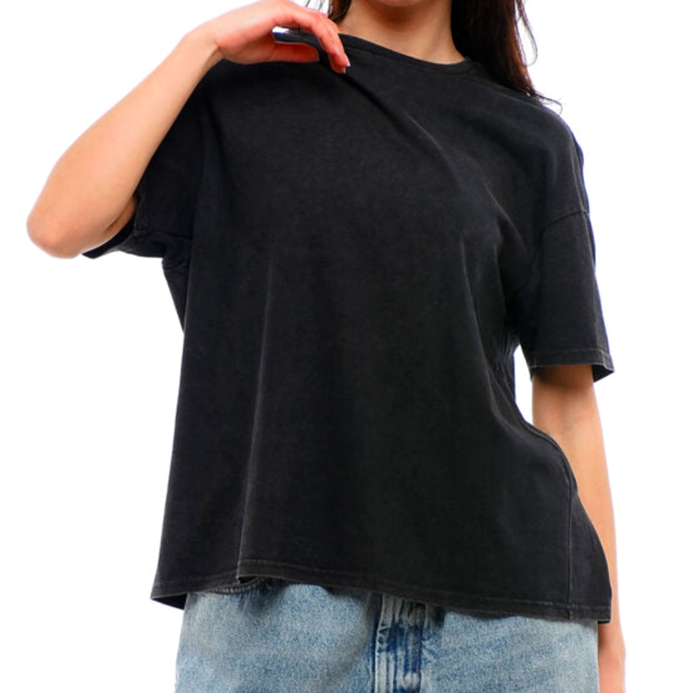 R13 Japanese Fabric Black Unisex Cotton & Cashmere Boxy Tee Size Large NWOT